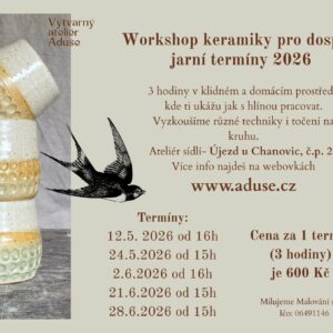 Workshop keramiky - jarní termíny 2026